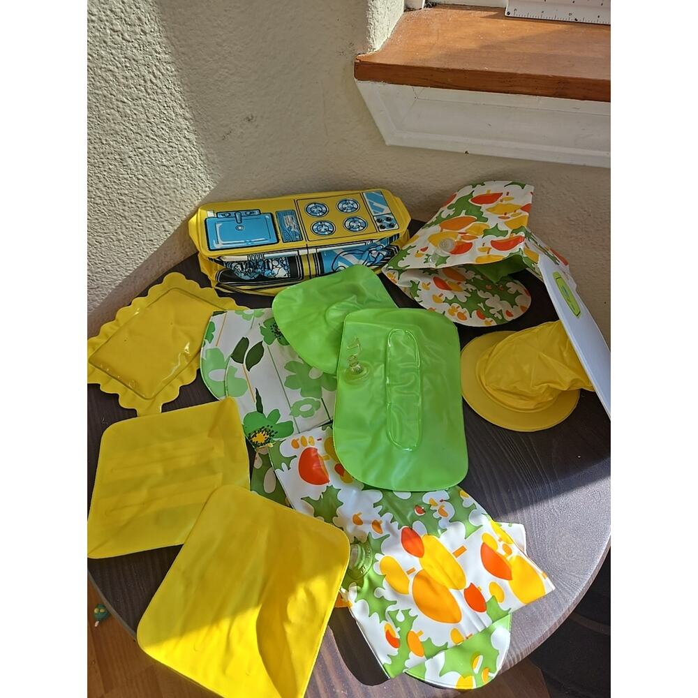 BARBIE Puff N Play Zee Toys Blow Up Furniture Set -VTG - RARE -